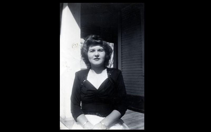 Jean Goes to Dance | Jean dressed in formal attire she wore to a dance held on the Northwest Campus. (Courtesy of Jean JENNINGS Bartik Computing Museum)