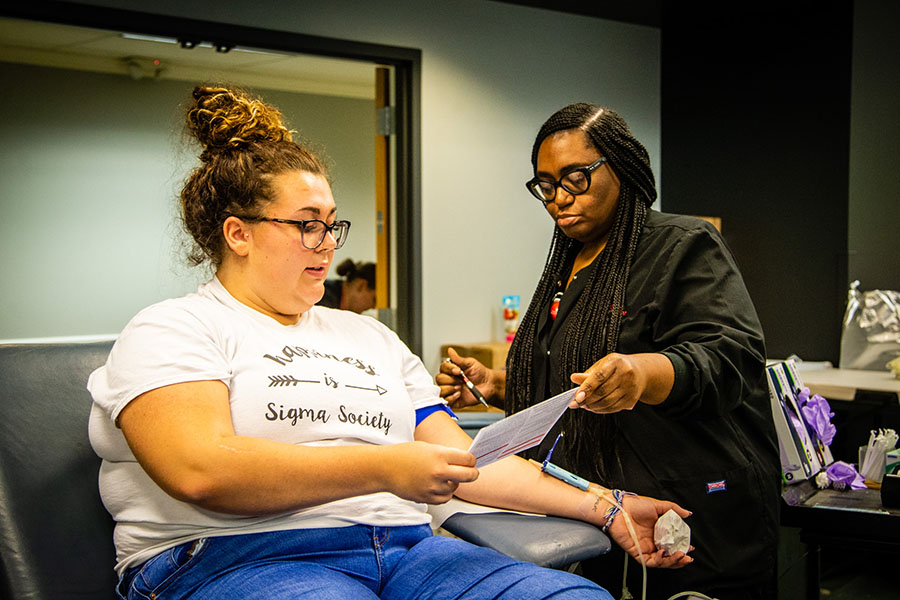The Student Senate will sponsor its annual fall blood drive, in cooperation with the Community Blood Center, Oct. 22-24. (Northwest Missouri State University photo)