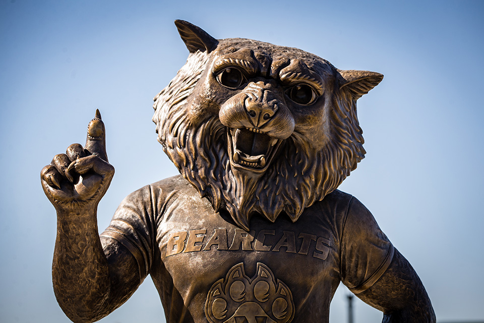 Bobby Bearcat statue dedicated as exhibit of University pride