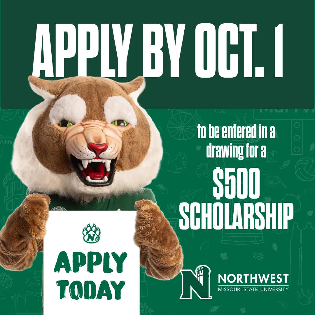Apply by Oct. 1 to be entered for a chance to win a $500 scholarship
