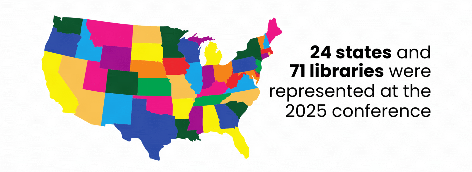 map of attendee location by state