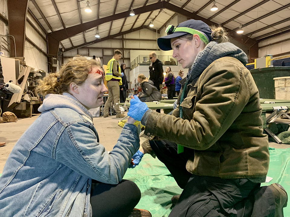Students test their skills during Atlantic Hope humanitarian crisis simulation