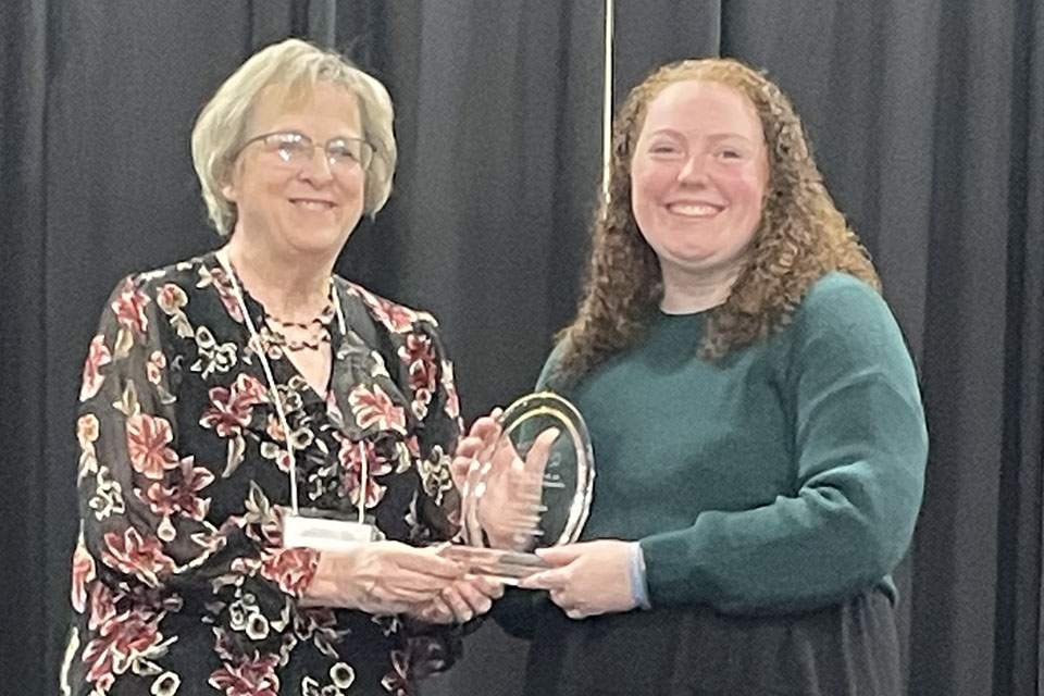 Farris honored as outstanding preservice teacher at Missouri mathematics conference