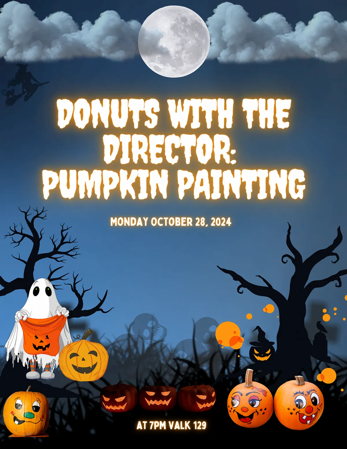 Donuts With Director- Pumpkin Painting
