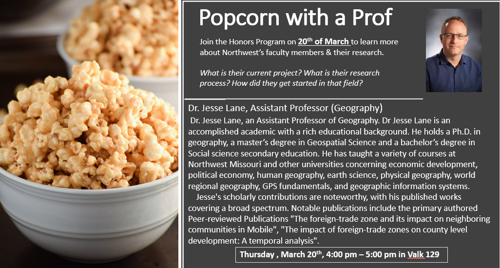 Popcorn with a Prof- Dr. Jesse Lane