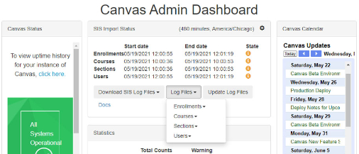 Canvas Admin Dashboard