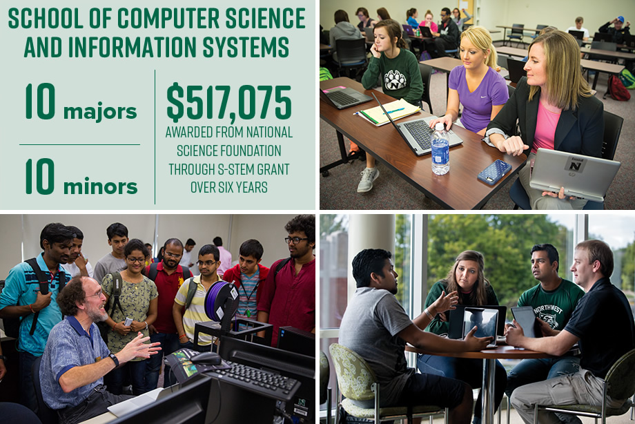 The SCHOOL OF COMPUTER SCIENCE AND INFORMATION SYSTEMS is dedicated to the development of future leaders in the computing industry. Our graduates and interns are well regarded by employers in the region, including Fortune 500 companies in Kansas City, Omaha and Des Moines.