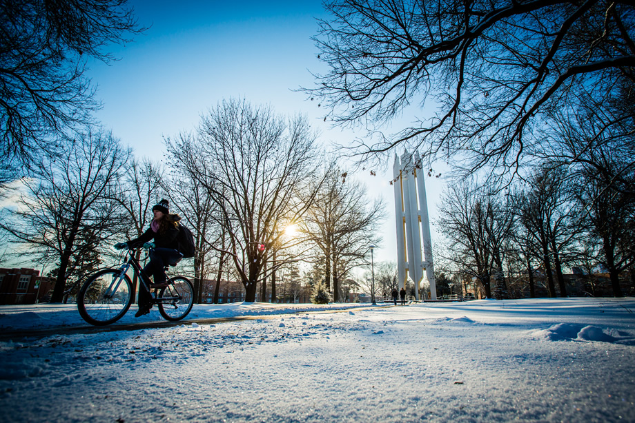 The Northwest campus transforms into a winter wonderland.