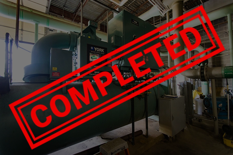 Replacement of two chillers at the chiller plant - COMPLETED