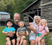 Sam with grand children