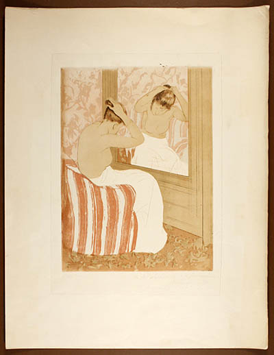 Woman combing Her Hair 