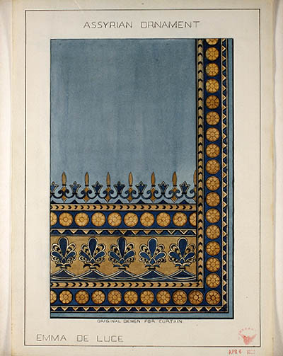 Assyrian Ornament-Original Design for Curtain