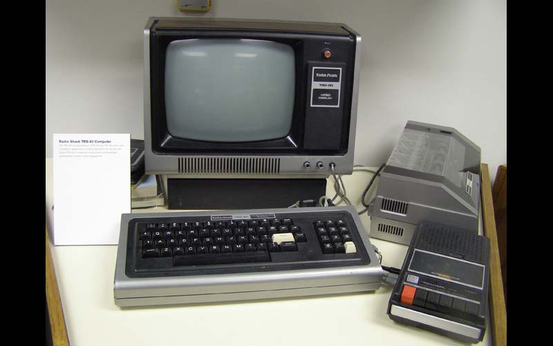 Radio Shack TRS-80 (1978) | The TRS-80 was used in Northwest's agricultural department, primarily for the creation of farm management spreadsheets. (Courtesy of the Jean Jennings Bartik Computing Museum)