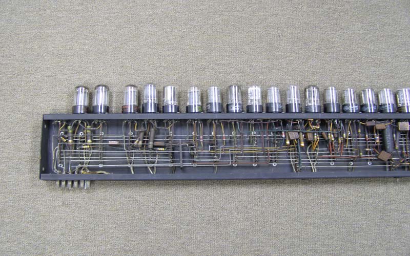 ENIAC Decade Ring Counter on Display | The decade ring counter added and stored numbers. Ten flip-flop circuits, which were interconnected to count digit pulses, formed a decade ring counter. (Courtesy of the Jean JENNINGS Bartik Computing Museum.)