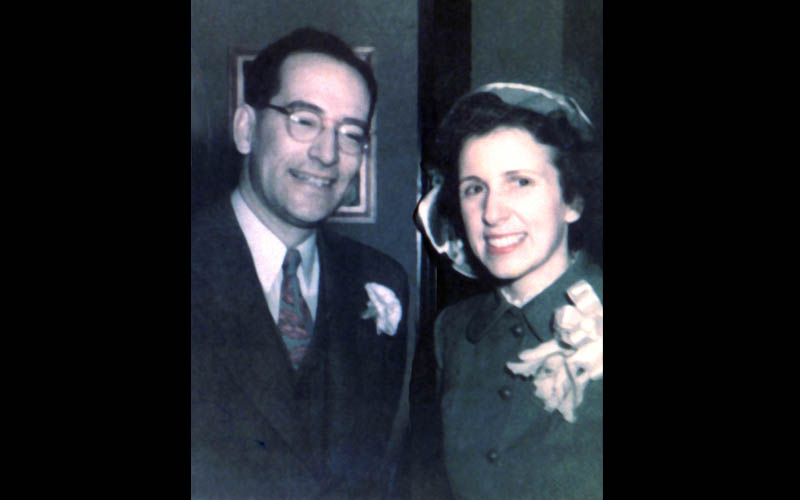 Kay and John Mauchly Marry | Jean's friend and fellow "computer" programmer married ENIAC co-inventor John Mauchly. Left: John Mauchly.  Right: Kay McNulty Mauchly. According to Jean, Kay's mother initially disliked John and didn't want Kay to marry him. (Courtesy of John and Kay's son Bill Mauchly)