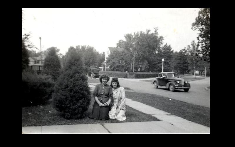 Jean on Campus at Northwest | Jean and her roommate, Virginia McGinness, on 4th Street in Maryville, Mo. Left: Jean Jennings Bartik.  Right: Virginia "Ginger" McGinness. (Courtesy of Jean JENNINGS Bartik Computing Museum)
