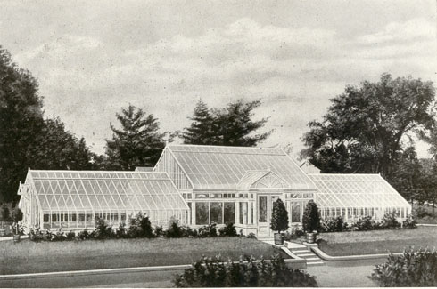 The Northwest Normal School Greenhouse was erected in 1915, east of the Administration Building.  The original glass Greenhouse was destroyed when a tornado ripped through the area in 1919 and was never restored.