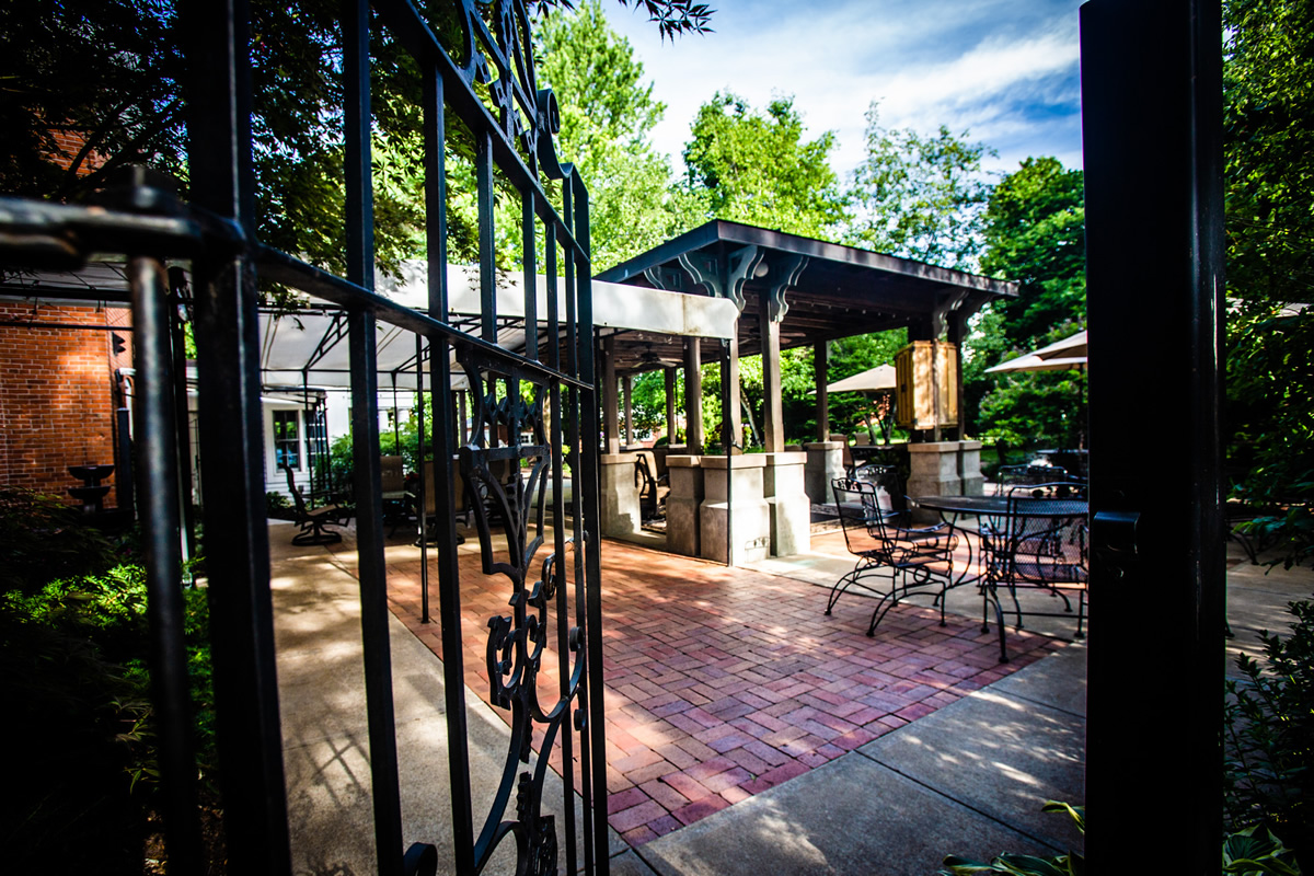 The Gaunt House patio was refurbished during the 2010s and provides an additional gathering space for social activities.