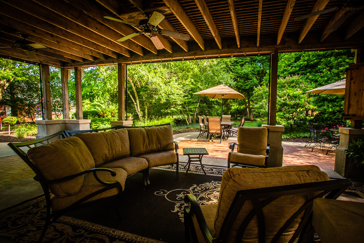 The Gaunt House patio was refurbished during the 2010s and provides an additional gathering space for social activities.