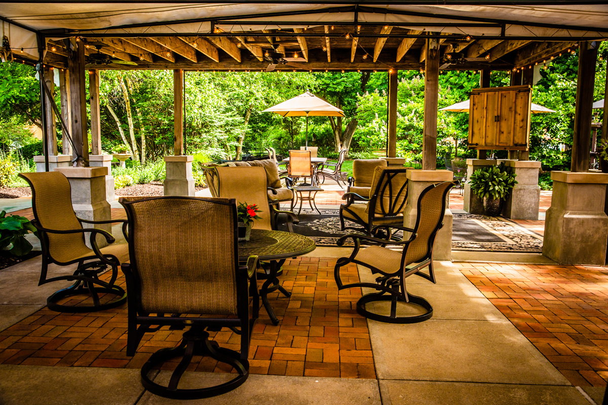 The Gaunt House patio was refurbished during the 2010s and provides an additional gathering space for social activities.