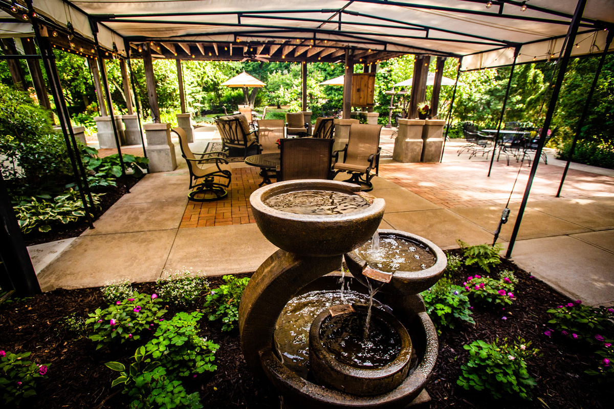 The Gaunt House patio was refurbished during the 2010s and provides an additional gathering space for social activities.