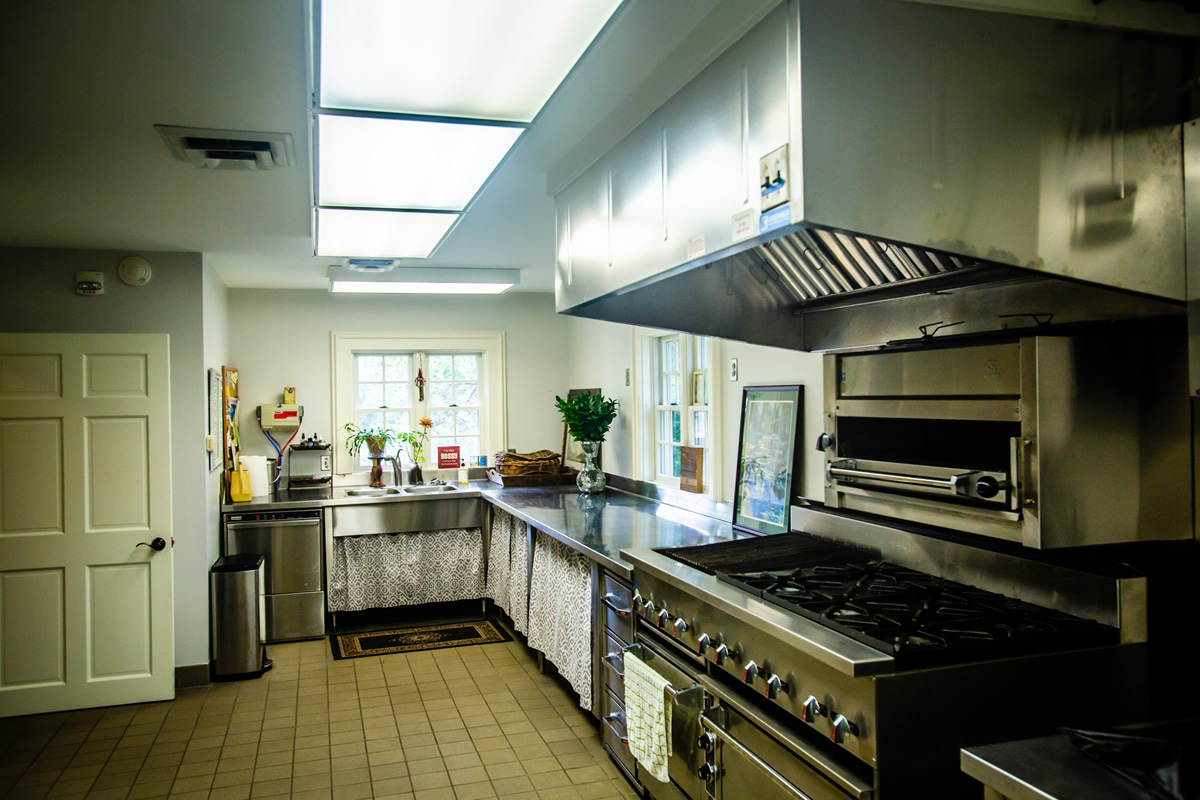 The Gaunt House includes a restaurant-grade kitchen and catering facility.