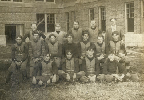 Group photo of the first Normal School football team.