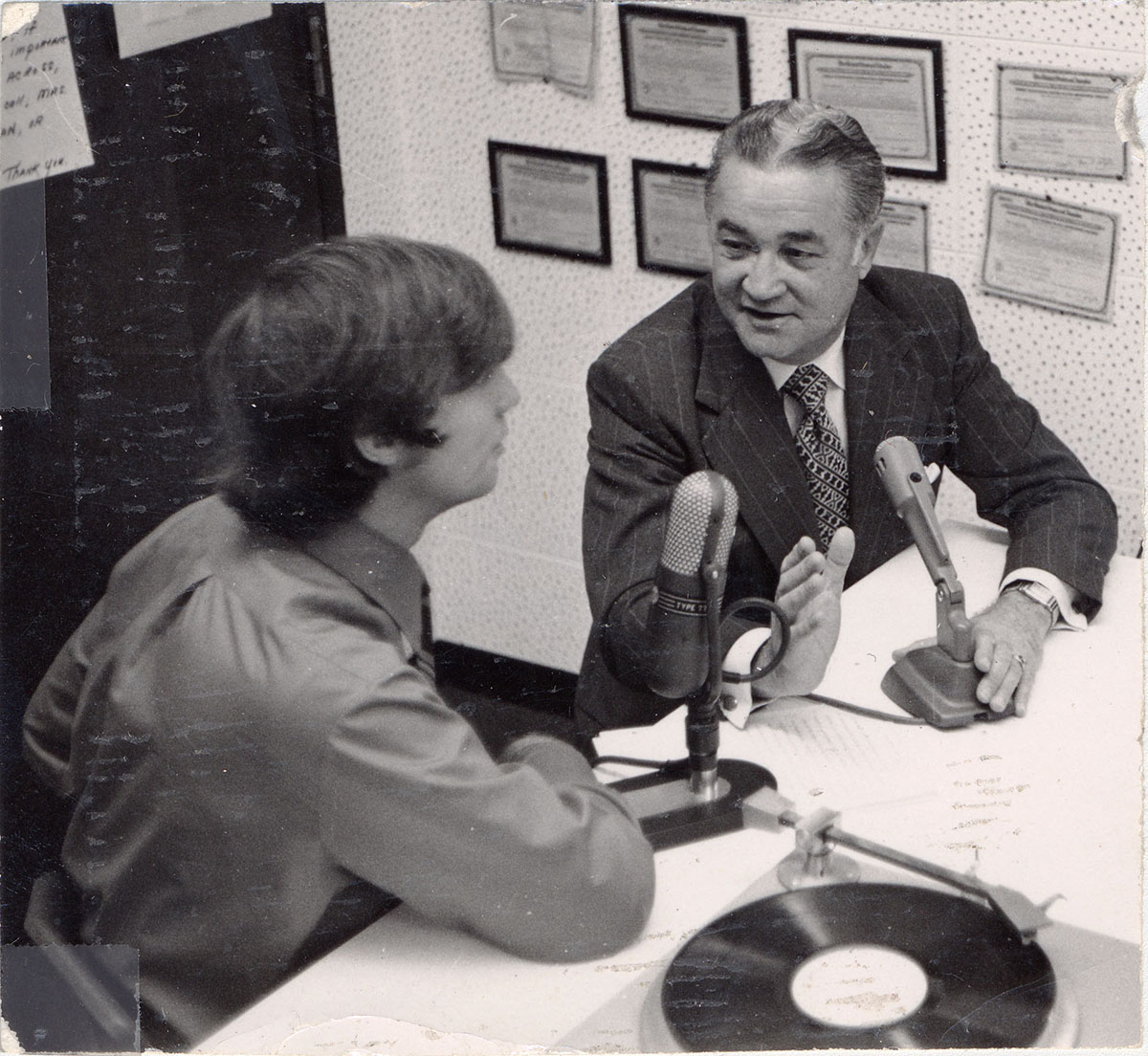Robert Foster was instrumental in pushing for enhancements to Northwest's radio broadcast studios,