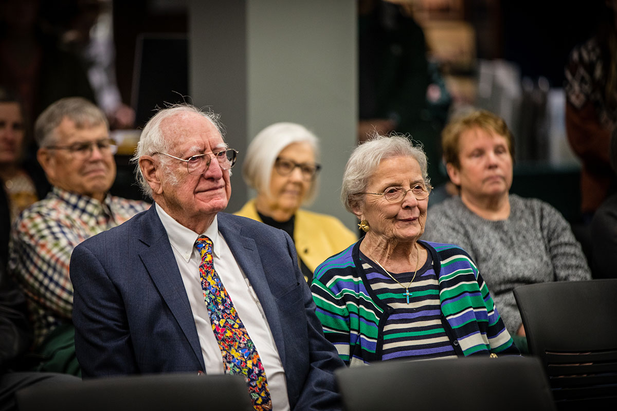 Former President B.D. Owens and his wife, Sue, attended a celebration of the Owens Library's 40th anniversary in March 2023.