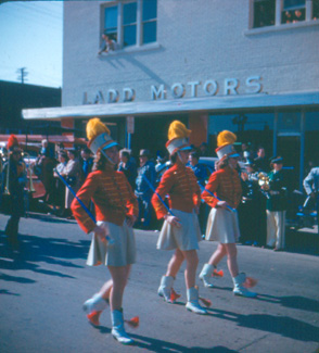 Students participate in Northwest Homecoming Parade in 1952.