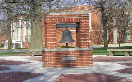 A Bronze Bell of '48 was a gift from the Class of 1948 to honor the fallen soldiers who fought in World War II.