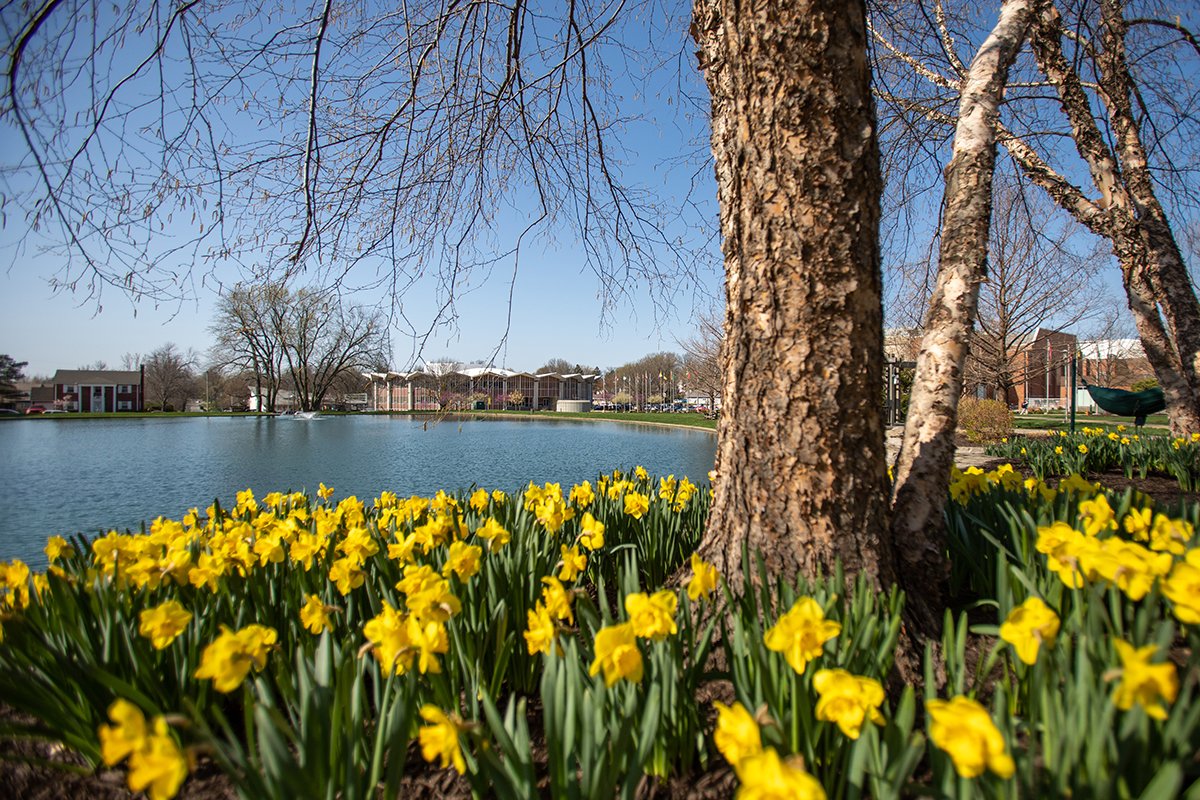 Spring blooms add color and beauty around Colden Pond. (Photo by Lauren Adams | Northwest Missouri State University)