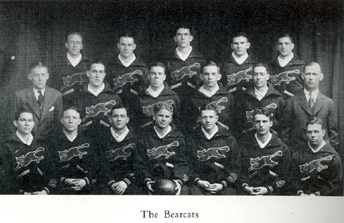 Milner, seated in the center (front row), with his teammates was proud to be a part of Bearcat football.