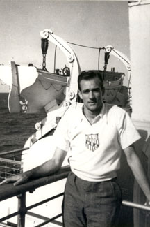 Neil, who competed against Jesse Owens during the Olympic Trials, traveled with the Olympic Team by cruise ship to Germany.