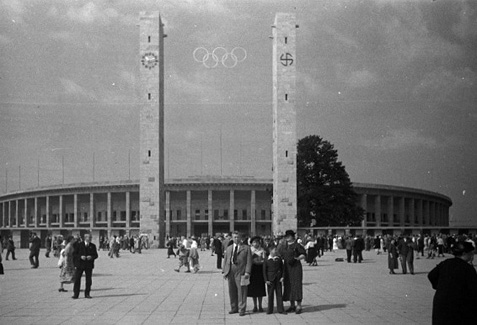 Despite a national record in the high jump, German-born Gretel Bergmann was not allowed to compete in the Olympics because she was Jewish.  Bergmann would later immigrate to the United States.