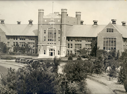 The Administration Building, known at the time as Academic Hall, was designed by the architectural firm of J.H. Felt & Co. 