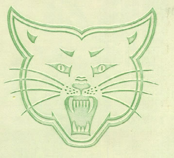 A fierce-looking, tiger-like Bobby was sported on 1959 basketball jerseys and football jackets.