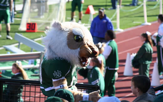 Bobby greets a future Bearcat during the 2007 Homecoming Football Game in Bearcat Stadium.