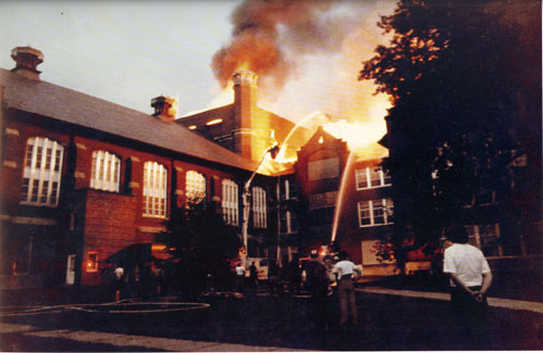 Disaster struck in 1979 when a fire ravages the Administration Building.