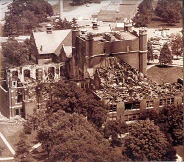 The Deerwester Theater in the Administration Building along with other areas of the building were destroyed by the fire.