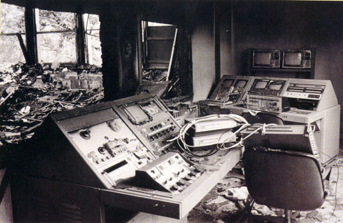 The KXCV Radio station, which was located in the Administration Building, was severely damaged during the 1979 fire.  The radio station would later be rebuilt in Wells Hall.