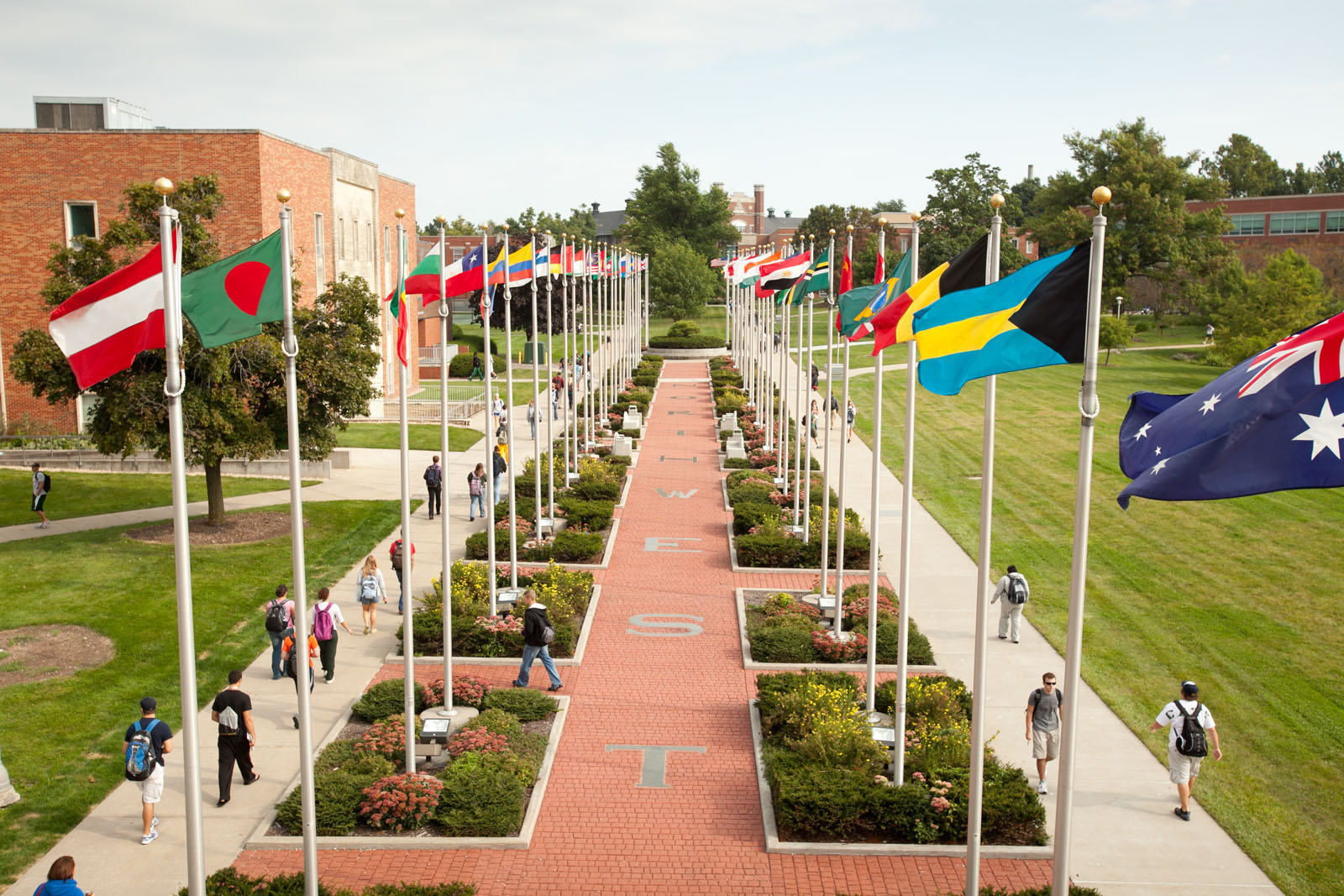 The Joyce and Harvey White International Plaza became part of the Northwest campus in 1998.