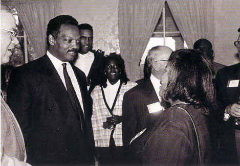 The Reverend Jesse Jackson visited campus on March 15, 1995 as part of Northwest's Distinguished Lecture Series. 