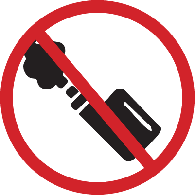 E-cigarettes are not allowed on campus