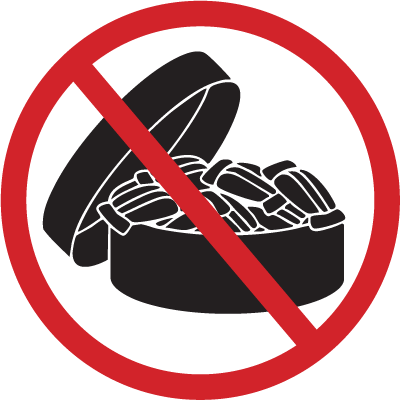 Pouches are not allowed on campus
