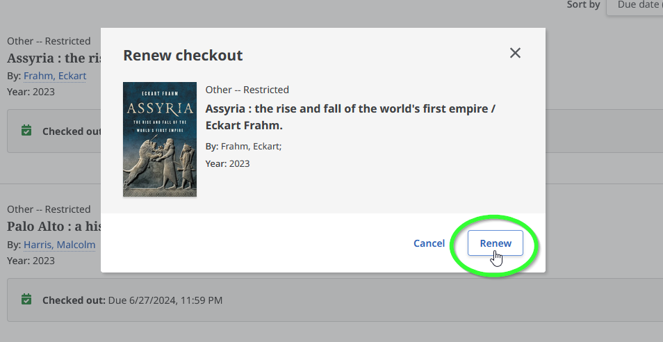confirm renewal