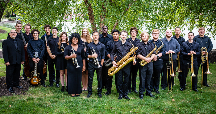 The Northwest Missouri State University Jazz Ensemble will perform two local concerts as a warmup to its performance at the 2019 Missouri Music Educators Association In-Service Workshop and Conference. (Northwest Missouri State University photos)