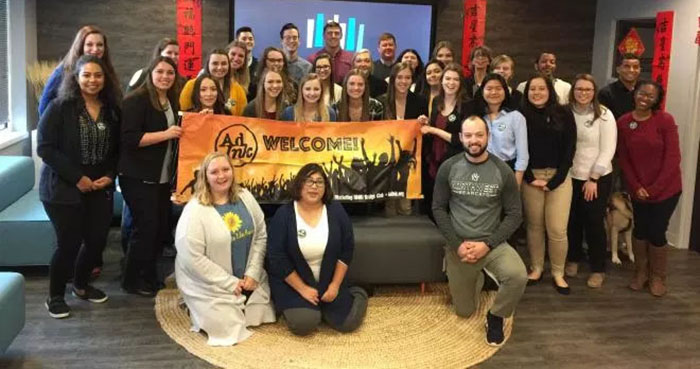 AdInk members visited Kansas City advertising agencies during their Off Broadway tour. The annual event provides students studying disciplines related to marketing and communication with an opportunity to network and observe professionals in their working environment. (Submitted photos)