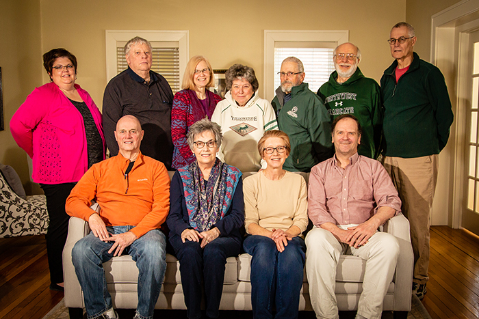 The Northwest Retiree Association formed last fall with interest from more than 100 individuals. Pictured left to right in the first row are Steve Sutton, Rosalie Weathermon, Jolaine Zweifel and Dr. Jim Eiswert. In the second row are Brenda Untiedt, advancement database, research and communications specialist for Northwest’s Office of University Advancement; Dr. Robert Dewhirst, Nancy Hardee, Dr. Janice Brandon-Falcone, Dr. David McLaughlin, Ray Courter and Dr. Richard Fulton.