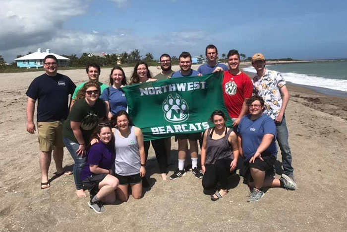 Northwest faculty and staff pose for a photo on a beach while attending the Florida Hope domestic disaster response training. (Submitted photos)